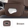 1pc PU Leather Car Tissue Box Holder, Multi-Functional Storage Organizer for Sun Visor, Seat Back, Armrest - Vehicle Interior Accessory