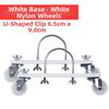2x Electric Heater Mobile Pulley Bracket Stand Carbon Steel Frame with 360 Degree Rotating Wheels for Easy Move