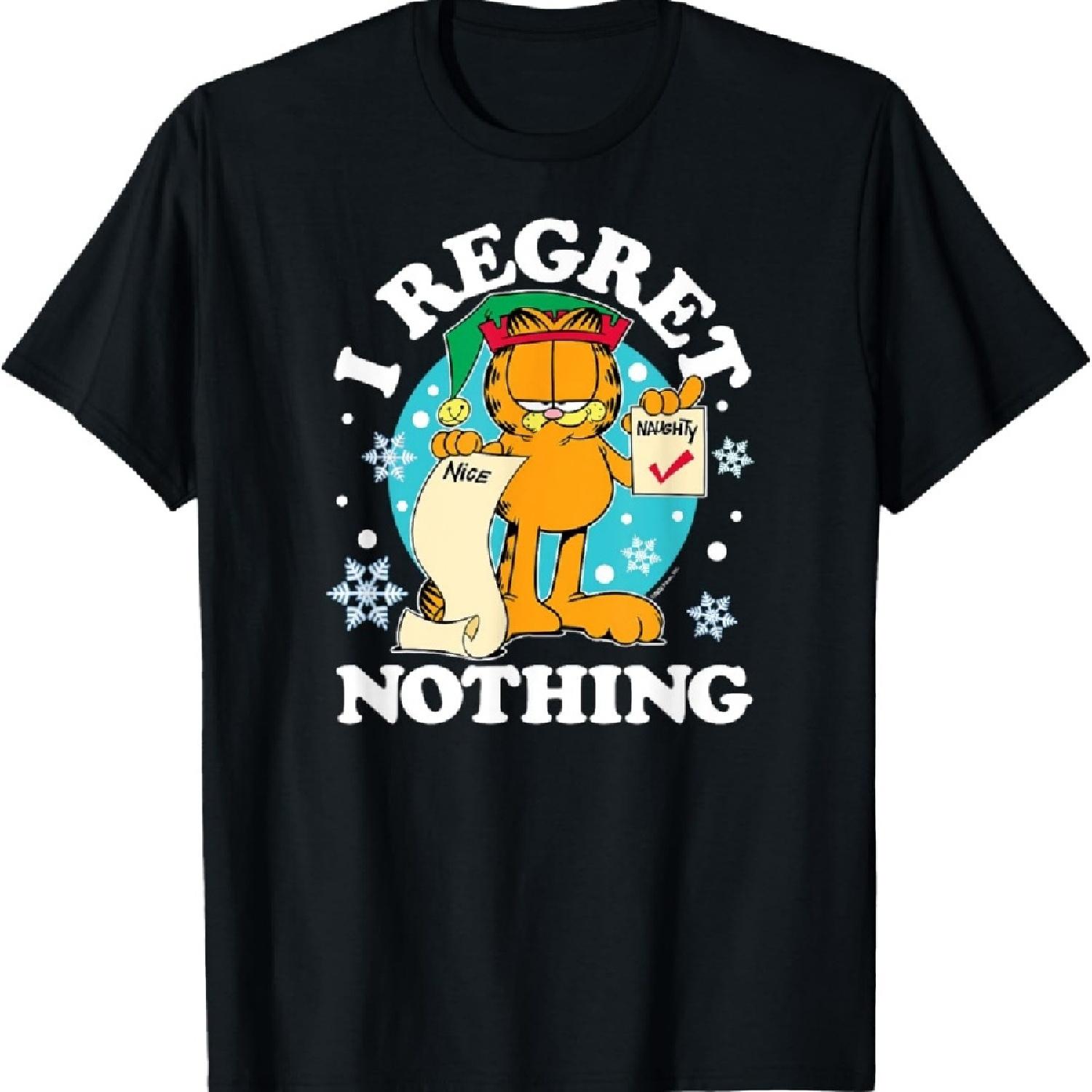 

Garfield - Christmas Naughty List I Regret Nothing T-Shirt XXXXXL чорний