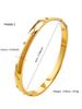 Fashion Simple Stainless Steel 18K Gold Plated Geometric Patterns, Beaded And Set Zirconia Bracelet, Women'S Jewellery Bracelet