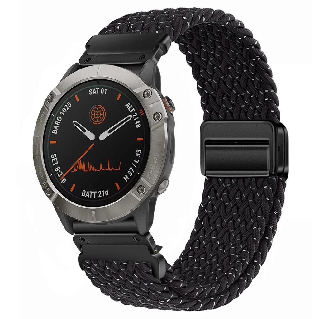 22 26mm Elastic Quick Fit Nylon Strap Enduro2 Wristband For Garmin Fenix5 5XPlus 6 6XPro 7 7XPro 8 Bracelet Tactix7Pro WatchBand