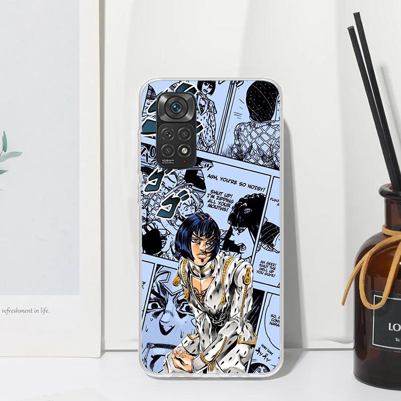 JoJo Adventure Bruno Buccellati Phone Case For Xiaomi Redmi Note 15 13 14S 14 Pro Plus 12S 11S 10S 12 11E 10 11T Art Fundas Back