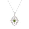 S925 Sterling Silver Natural Gemstone Color Treasure Pendant Necklace Lace Clavicle Chain Light Luxury Premium Sense