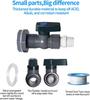 PVC Water Barrel Spigot Kit With Universal Connector Thread, Wall Hanging Mount, Installation Hardware Included For Garden And Rain Barrel