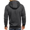 Men Keep Warm Hoodies Autumn and Winter Men's Hoodies Sweatshirts Contrast Color Slim Thickened Fleece Hoodies Casual Coat