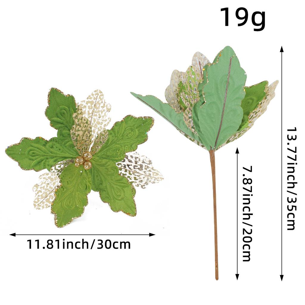 Simulated Flower Glitter Sequin Christmas Home Party Multiple Colors Unique Decorative Accessories