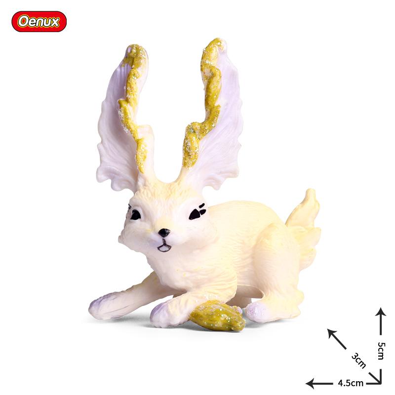 Oenux Original Genuine Fairy Tale Fly Horse Simulation Animal Mythical Elves Elf Pegasus Action Figures Model PVC Cute Kids Toy