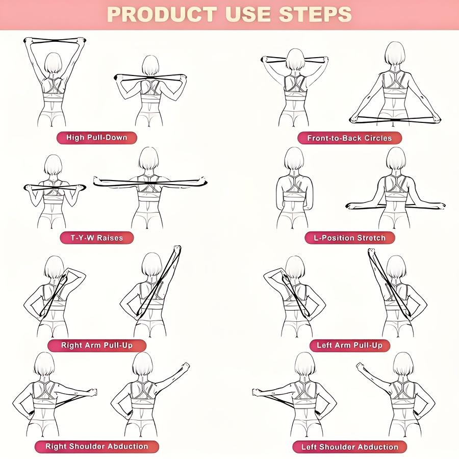 Figure 8 Resistance Bands for Women Men - Silicone Pull Rope for Shoulder Back Arm Workout - Home Gym Yoga Pilates-Toning 3
