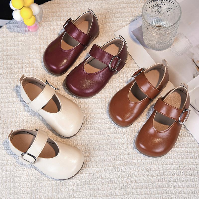 Anti-slip Shoes - New Style Girls' Soft-soled Retro Single Shoes