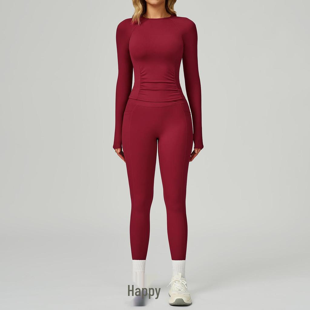 Women's Nude Feeling Yoga Set: High-Waist, Hollow-Back, Tummy Wrap, Tight-Fit for Running and Fitness