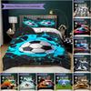 1 Stück Fußball-Thema Bettwäsche Steppdecke Set Bettbezug Kissenbezug Heimdekoration Geburtstagsgeschenk (1 Bettbezug + 2 Kissenbezüge, ohne Füllung)A1