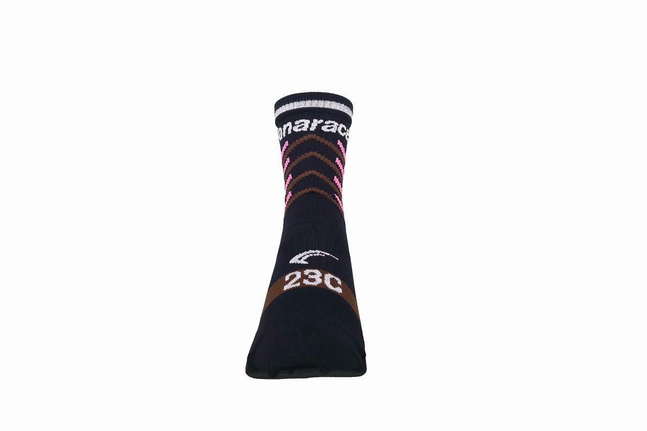 

Panaracer Gravel King Socks SO-GKS-BT-S Black with Brown and Pink Lines, Sizes 22-24cm