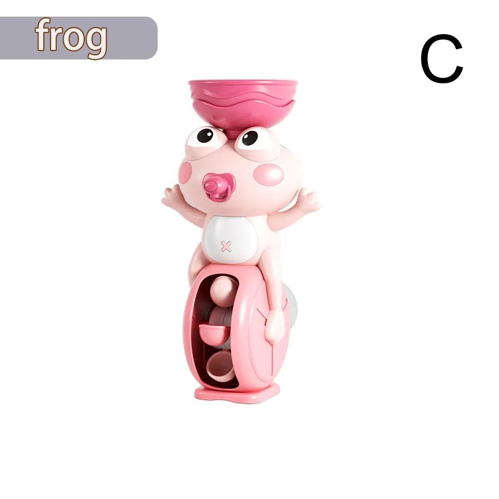 Frog/ Bird Waterwheel Bath Toy For Children Kid Water Play Game In Shower Montessori Gift Spinner With Suction Cup Bathroom