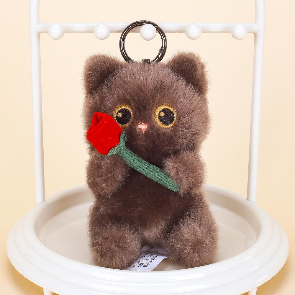 DuoAi Pose Cat Plush Toy Pendant - Simulated Cat Hugging Pillow for Children