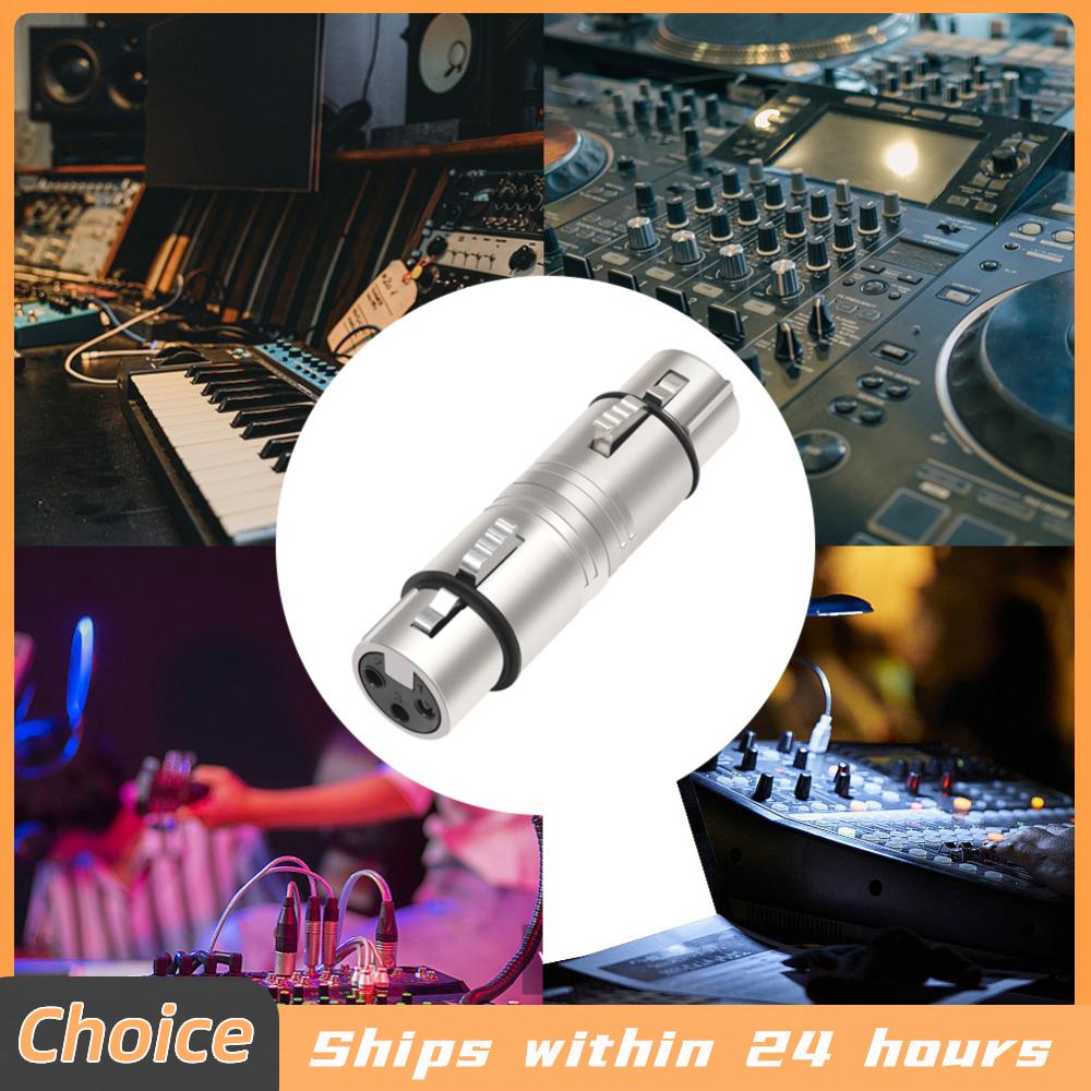 XLR 3 Pin To 3 Pin Microphone Line Adapter XLR Adapter Mic Barrel Extension Converter for Microphone Stereo Mixer