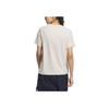Adidas Short Sleeve Sports Casual T-Shirt With Round Neck And Print Women Tops Alumina-Brown JN7772