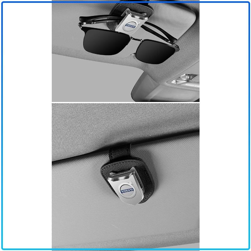 Auto Sun Visor Glasses Box Sunglasses Clip Card Ticket Holder Stand sticker For Volvo XC90 XC60 XC70 XC40 V90 V60 V40 C70 C30 S80