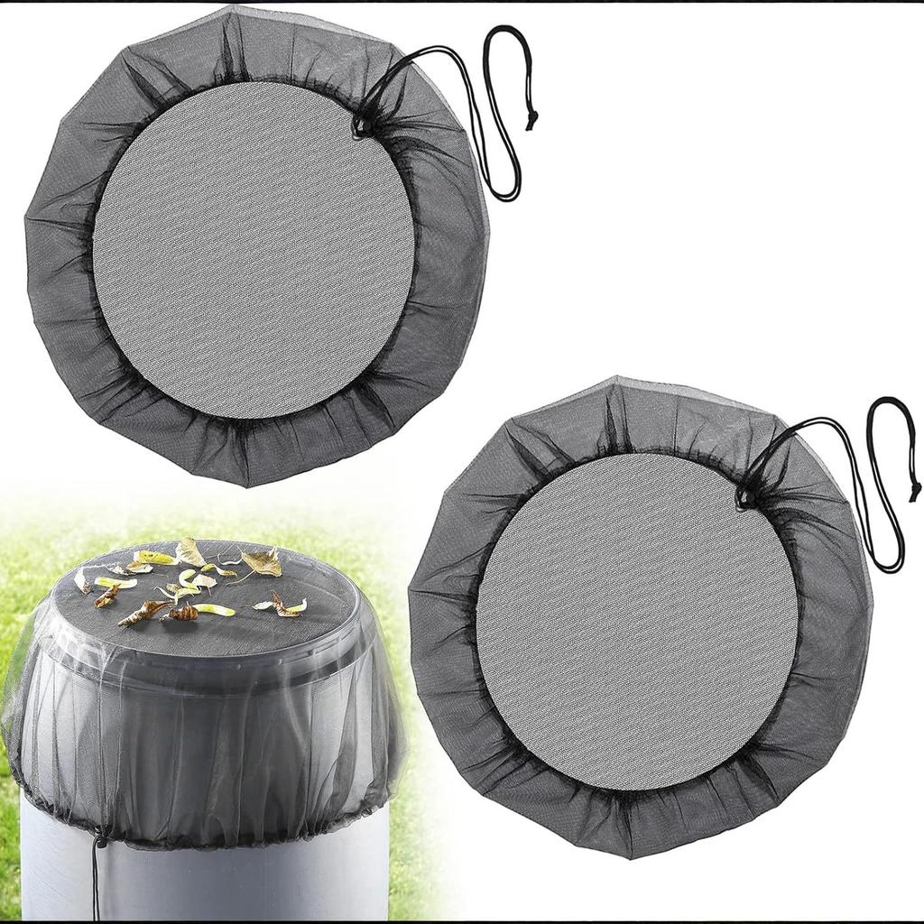 Outdoor Water Collection Rain Bucket Mesh Cover Barrel Cleaning Time Prevent Insect and Leaves Garden Supplies