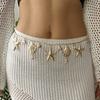 Boho Sexy Irregular Metal Starfish Waist Belly Chain for Women Summer Beach Conch Shell Seahorse Body Chain Jewelry Accessories