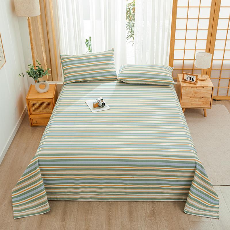 Cotton Thick Bed Flat Sheet for Double Bed Plain Top Sheets Single/Queen/King Flat Bedsheets Soft Home Bed Linen Sheets