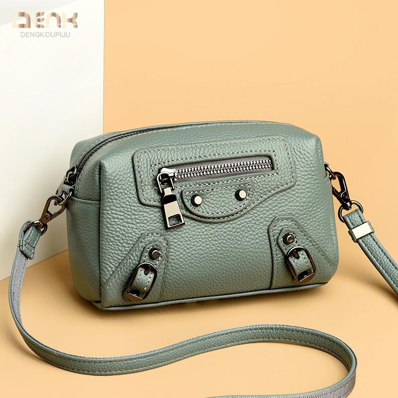 Leather women's bag new fashion shoulder bag women's high-end camera bag crossbody first-layer cowhide bag