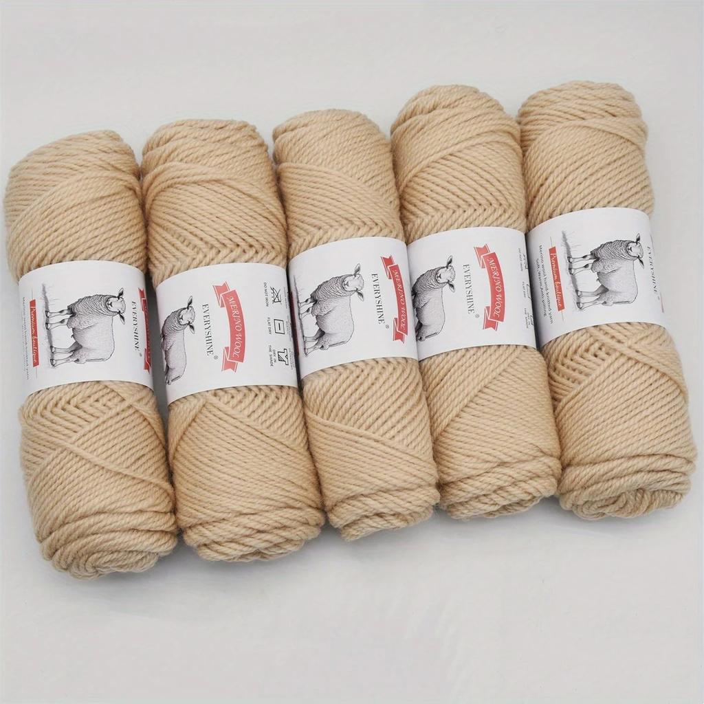 5 szt. Przędza z wełny merynosów Wielokolorowa Gruba Robótka Ręczna Materiały Miękka i Ciepła 500g/1.1lb Łącznie Ręczne Dzierganie i Szydełkowanie Materiały do Rękodzieła DIY