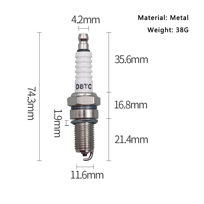 High Performance Motorcycle Iridium 10mm Spark PlugThree Jaw Three Energy-saving Spa Suitable For Most Motorcycles On The Market