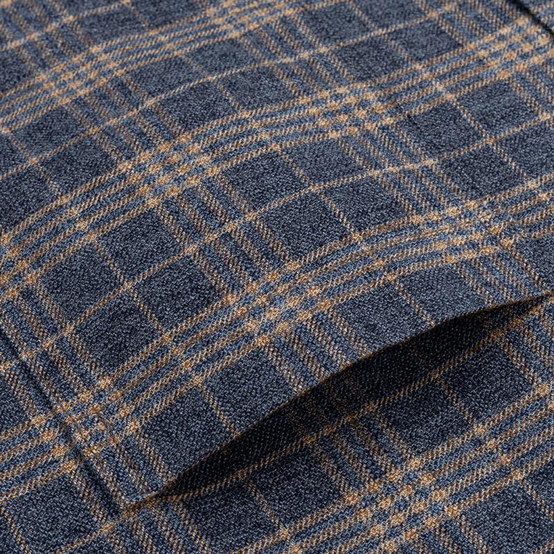 FIRS Men's Pure Cotton Brushed Plaid Long-Sleeve Shirt