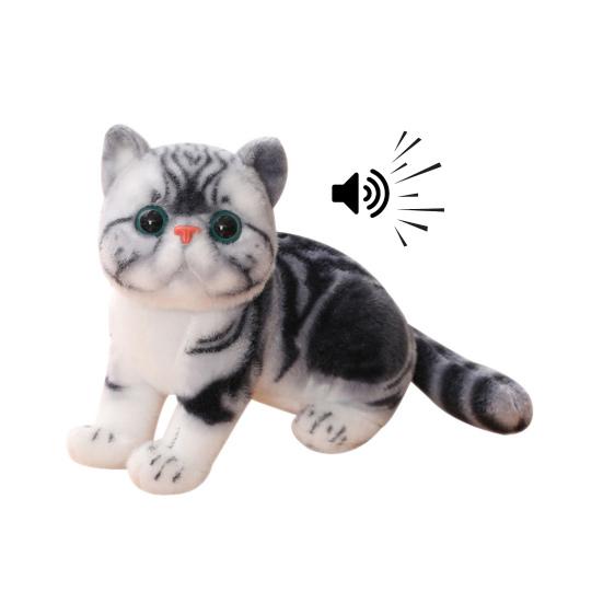 Simulated Kitten Plush Doll Lifelike Stuffed Animal with Air-Purifying Bamboo Charcoal Skin-friendly Cat Plushies Gifts for Girls Boys