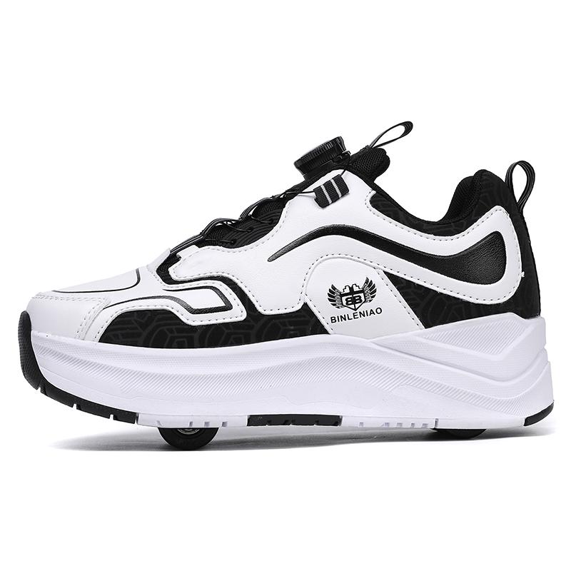 29-40 Dětské čtyřkolečkové sportovní boty Odnímatelné ploché boty Dětské brusle Kolečkové brusle Boty pro děti