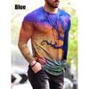 Spring and Autumn Round Neck 3D Halloween Funny Pattern Printed Top Fashionable Casual Long Sleeved Men's T-shirts