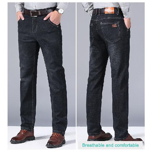 Dicke Herrenjeans für Herbst und Winter, hochwertige, verschleißfeste Hosen mit geradem Bein, trendige und vielseitige Freizeithosen für Herren im Großhandel