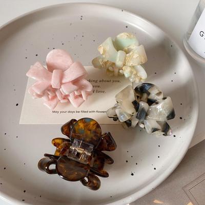Elegant Acetate Bow Shark Clip: High-End Hair Accessory for Women