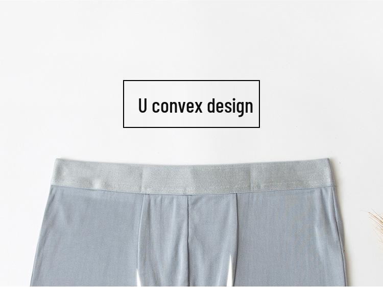 Men's Plain Silk Seamless Sport Boxer Briefs - Breathable Mulberry Silk, Elastic Fit, Thin Summer Style