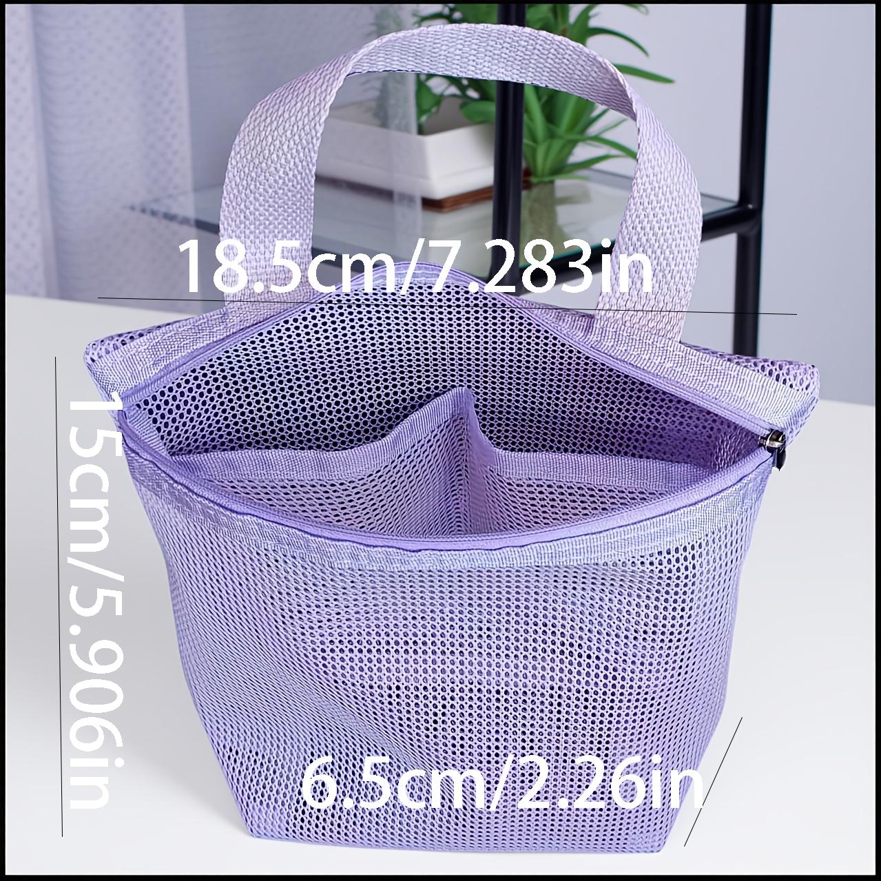 

Foldable, Lightweight & Transparent Mesh Travel Toiletry Bag – Zipper Closure, Top Handle | color Breathable Bathroom Organizer