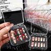 Acrylic Flip Top Press On Nail Box Transparent Display Case Jewelry Storage Organizer 4 Home Salon Manicure Daily Practical Box