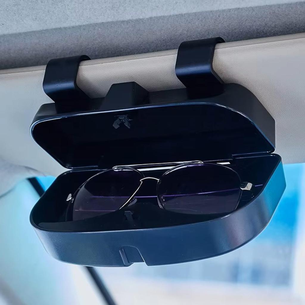 [NOELAMOUR] Sunglasses Case, Sunglasses Holder, Eyeglass Holder, Car Sun Visor, Glasses Storage Case, Box (Black)