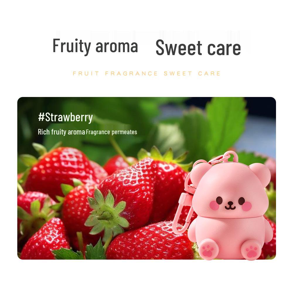 Jiao Zhi Wu Yu Little Bear Cute Lipstick - Moisturizing, Nourishing, Colorless, Cartoon-Style for Girls.