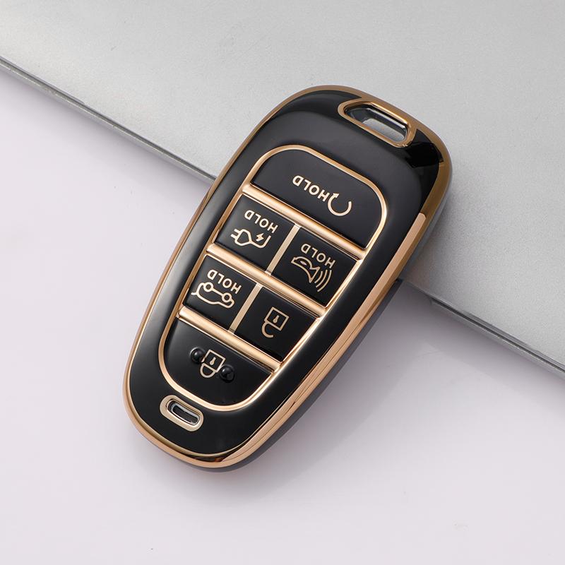 TPU-Autoschlüsselhülle mit 6 Tasten, für Hyundai Ioniq 5 Solaris Sonata Hybrid NEXO NX4 New Grand Santa Fe Tucson 2020 2021