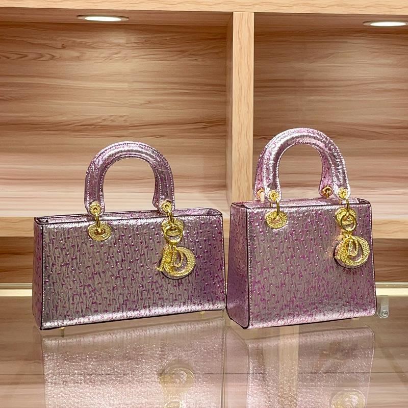 2025 Women's Luxury Ostrich-Pattern Leather Handbag - Versatile Shoulder & Crossbody Bag