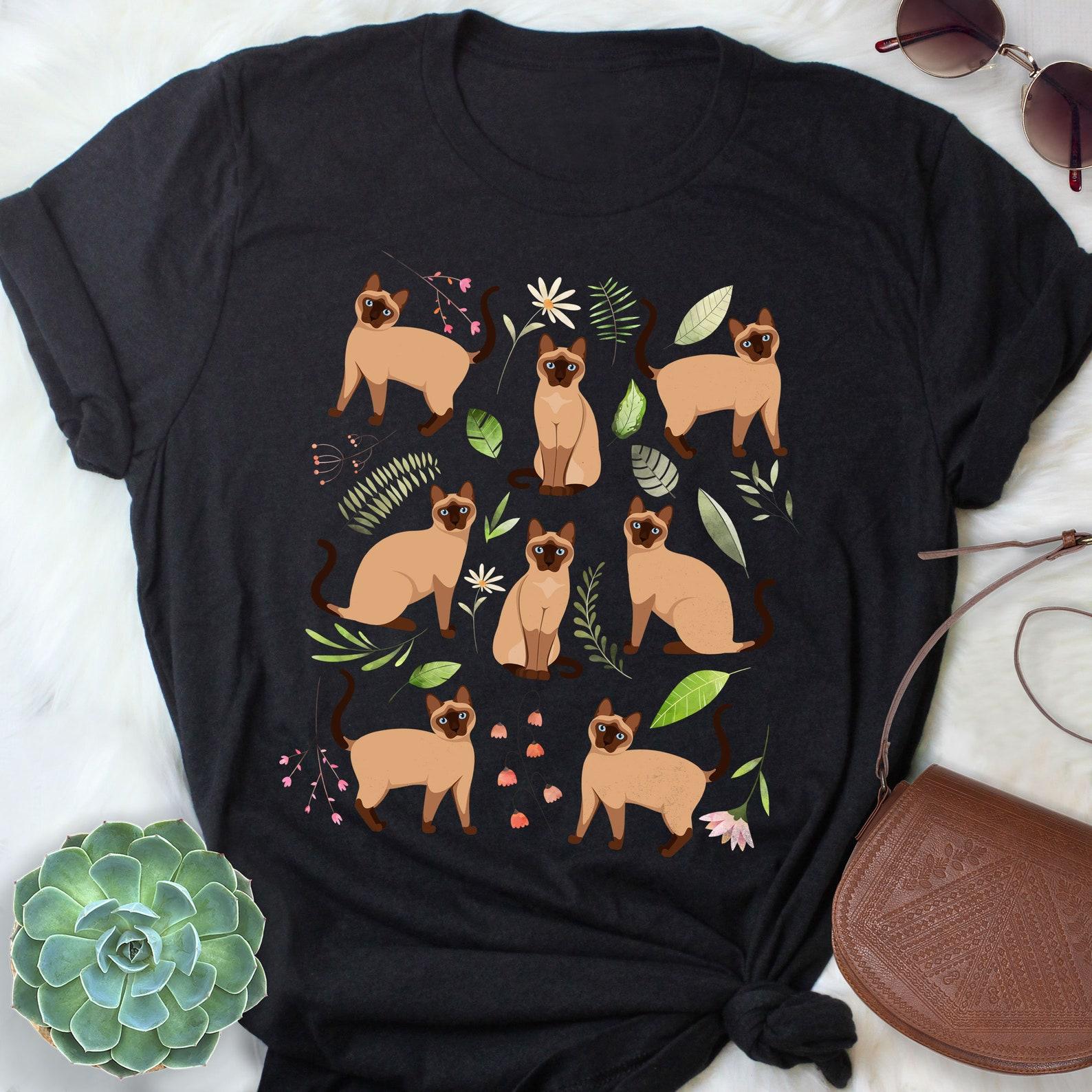 Siamese Cat Shirt, , , Siamese Cat Lover Gift, Cute Pet T-shirt, Siamese Lover Tshirt, Siamese Cat Tee, Siamese Mom, Dad, Animal 110