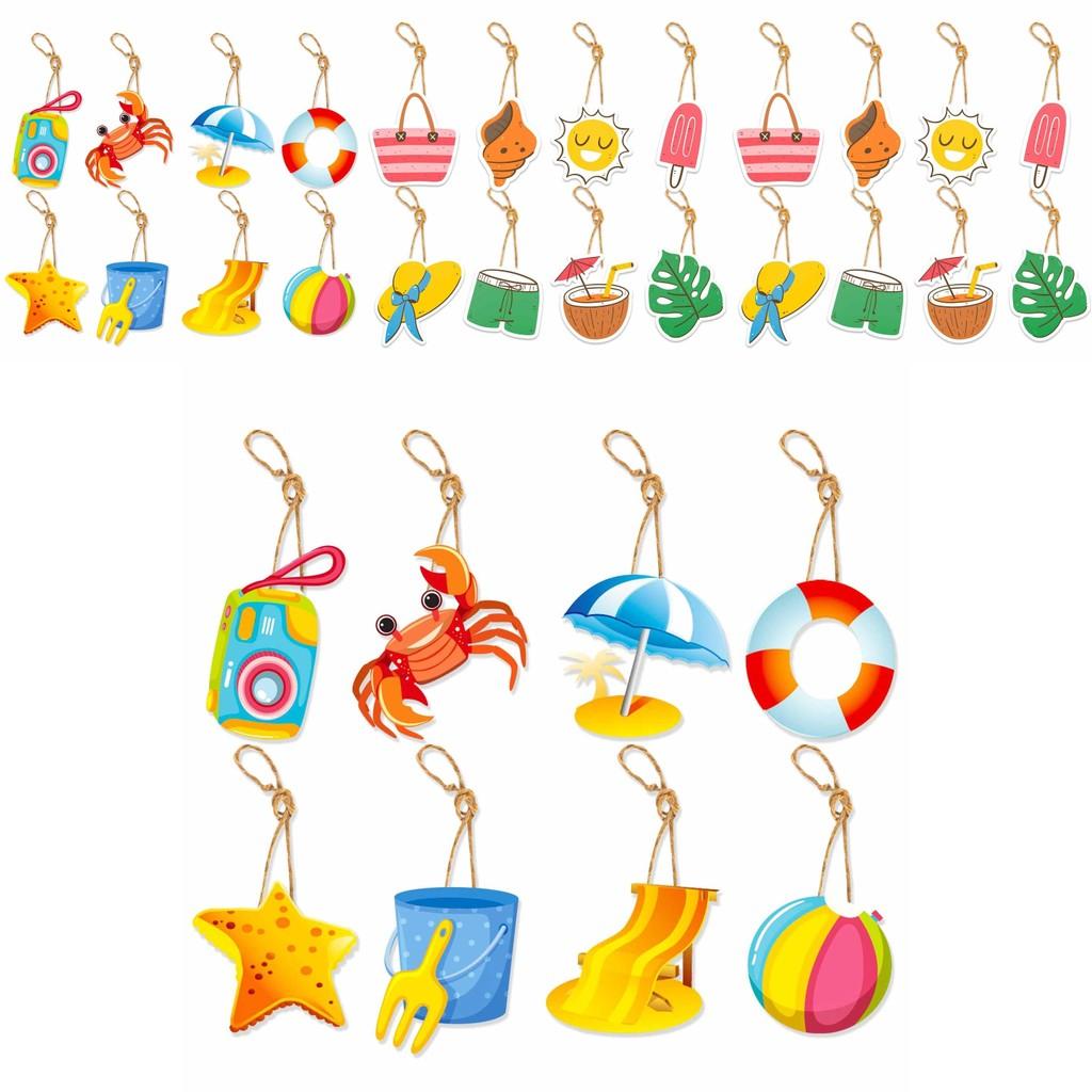 Summer Beach Party Venue Paper Hanging Decorations For Events Prop Birthday