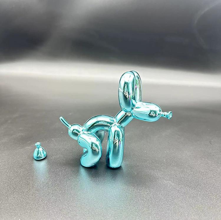 Trendy Resin Poop Dog Balloon Figurine - Modern Home Decor Ornament