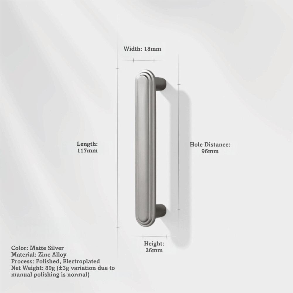Zinc Alloy Cabinet Handles Solid Construction Solid Color Drawer Handles Durable Kitchen Handles Door Cabinet Cabinet Hardware