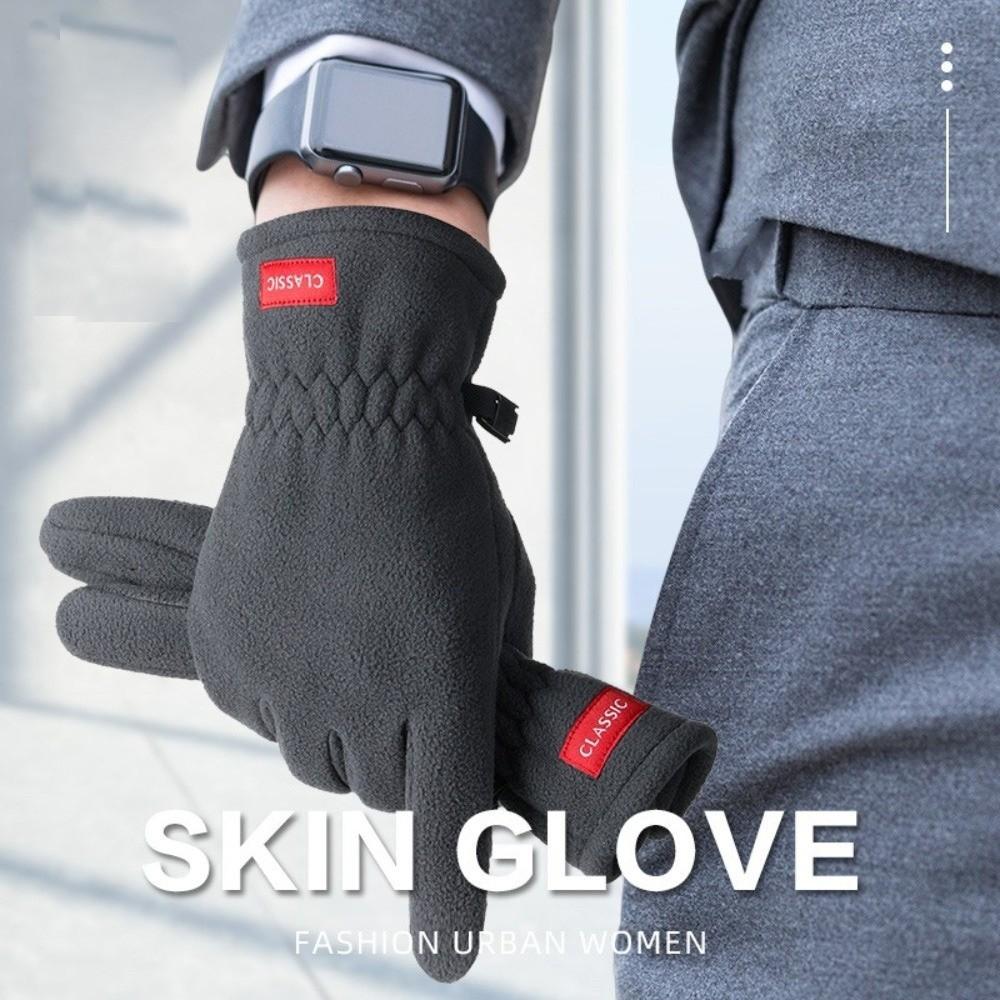 Warm Touch Screen Gloves Polar Fleece Driving Mittens New Skiing Gloves  Men