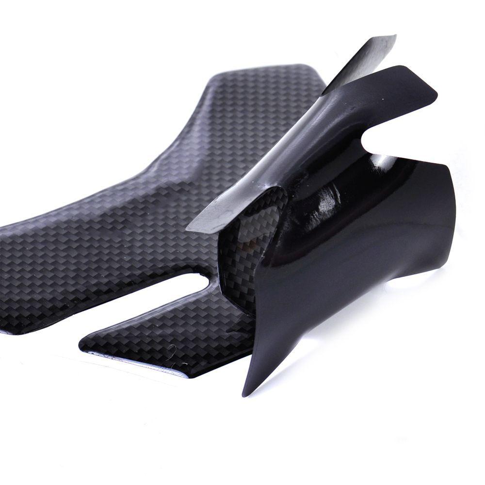 3D Black Fish Bone Fuel Tank Cap Racing Car Carbon Fiber Tank Pad Decal Cover Sticker