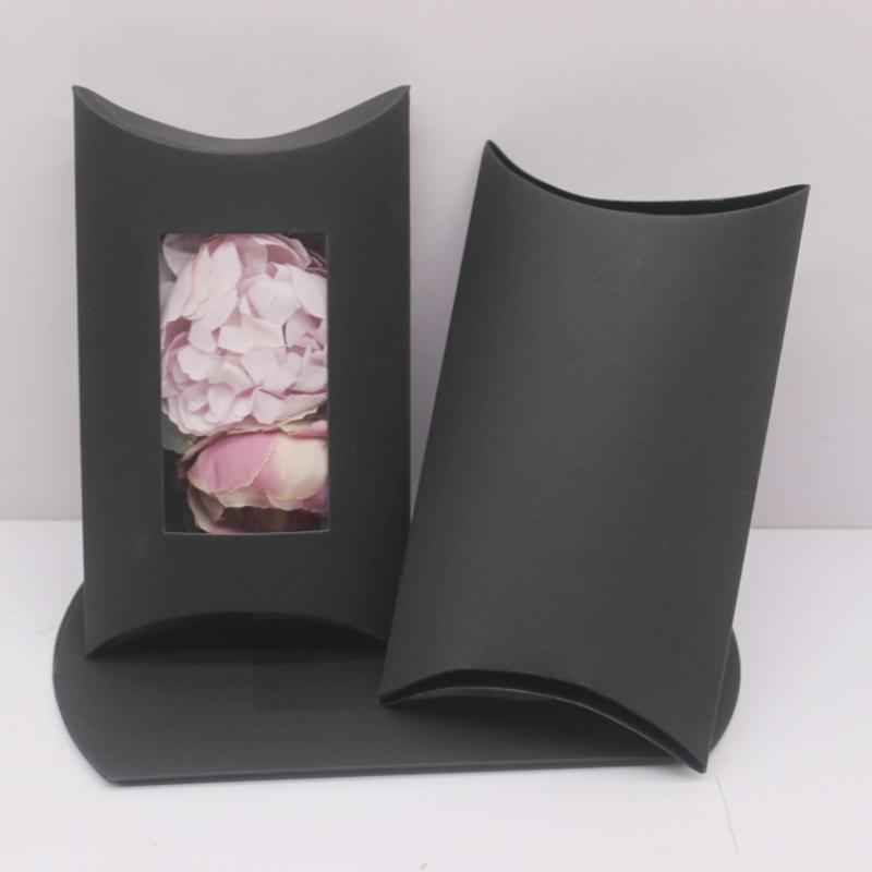 Nowe duże pudełko na poduszkę 17,5x11x3,7 cm do samodzielnego wykonania, ręcznie robione, z okienkiem, z marmurkowym nadrukiem, pudełko na prezent, pudełko na biżuterię w stylu białych kwiatów