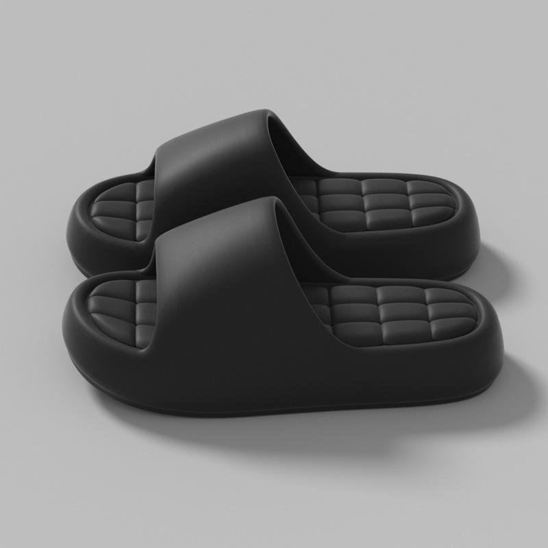 Women's Stylish EVA Thick Sole Slippers: Poop-Like Design, Summer Use, Height Boost, Non-Slip, Suitable for Outdoors, Couple-Friendly.