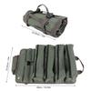 Oxford Fabric Roll Up Tool Bag Dark Green Shoulder Strap Tool Roll  Screwdriver Wrench Storage