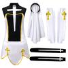 Halloween Nun Costume Role Play Outfit Stage Performance Womens Game Uniform
